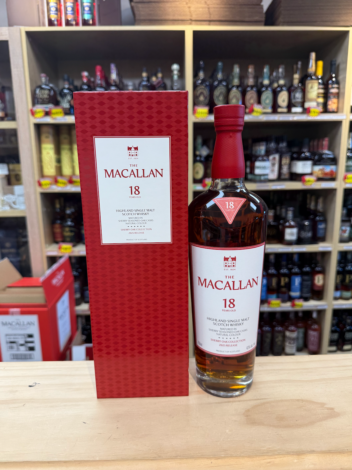 The Macallan 18 Year Old Sherry Oak Single Malt Scotch Whisky 2025
